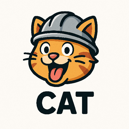 Cat With Helmet. logo